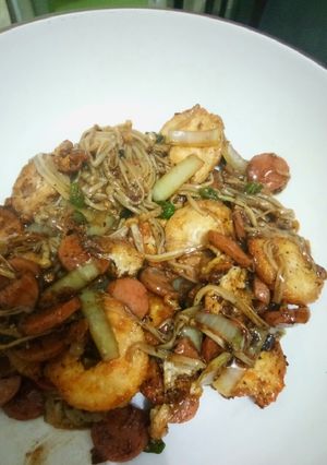 Foto resep Tumis sapo jamur enoki saus tiram
