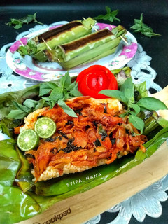 Foto resep Nasi Bakar Ayam Suwir #week19