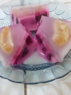 Foto resep Puding Buah Naga Lapis Jeruk