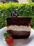 Triple chocolate mousse cake