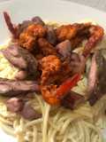 Spaghetti de Mar y tierra