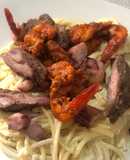 Spaghetti de Mar y tierra
