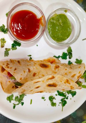 A picture of Paneer kathi roll.