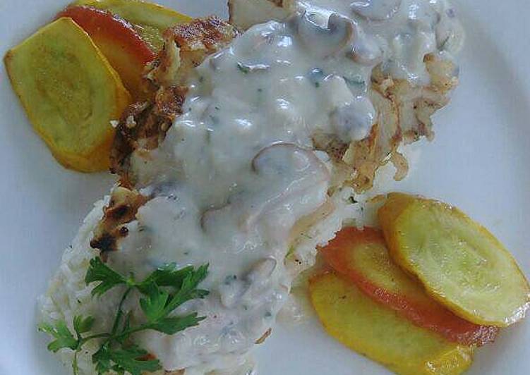 Steps to Prepare Perfect Pan Fried Chicken with Mushroom Sauce