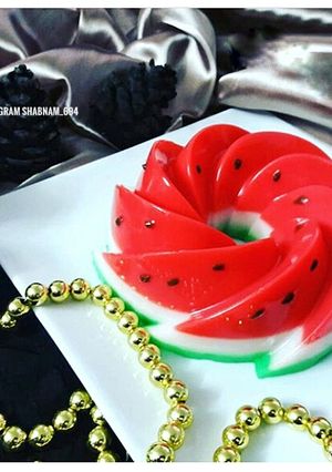 عکسی از دستور ژله هندوانه