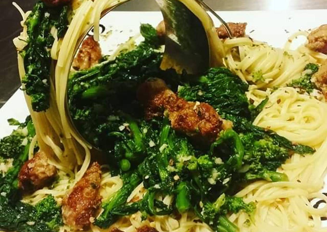 Sausage,Broccoli Rabe & Linguine Fini,Fra Diavlo!