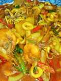 Cumi Udang Asam Manis Pedas (Seafood Saus Padang)