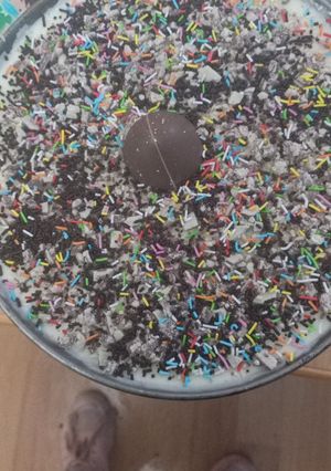 Una foto de Tarta de 3 chocolates con Kinder