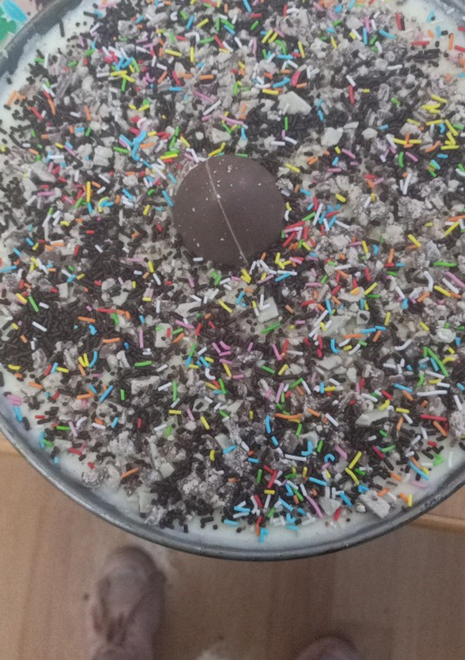 Una foto de Tarta de 3 chocolates con Kinder