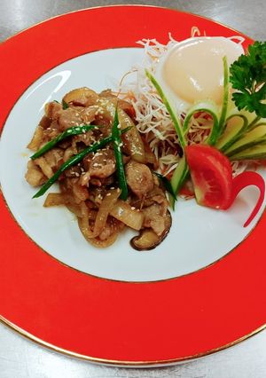 Hình của món THỊT HEO XÀO GỪNG (Buta shoga yaki).
