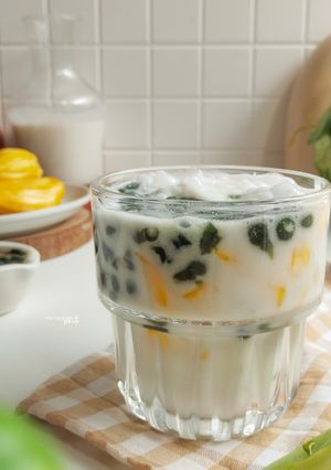 Foto resep Cendol Kecebong Kelamud (kuah kelapa muda)