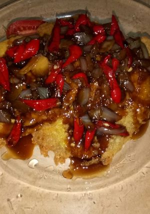 Foto resep Telor crispy lada hitam