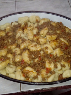 Una foto de Ñoquis a la Bolognesa