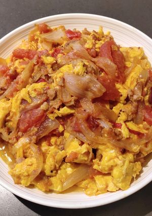 A picture of Stir Fry Tomato and Egg.