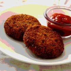 A picture of Veg cutlet.