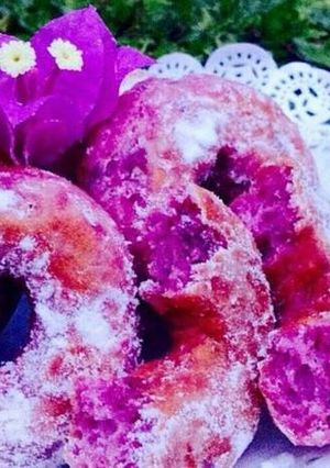 Foto resep Donat ubi ungu enak.