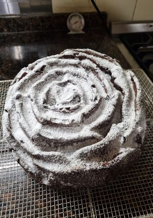Una foto de Budín de chocolate y avellanas