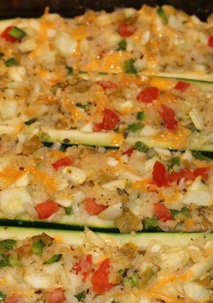 A picture of Baked Zucchini Boats.