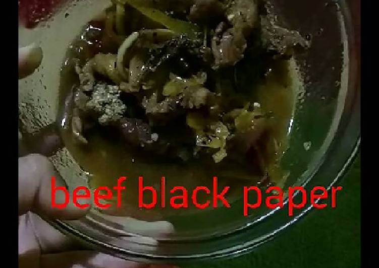 Beef black paper