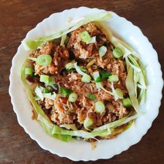 A picture of Fried Rice Cabbage Dumplings.