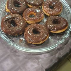 A picture of Home-made Donuts.