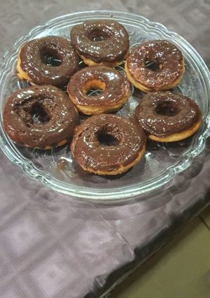 A picture of Home-made Donuts.