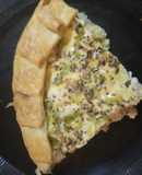 Tarta de pollo y puerro
