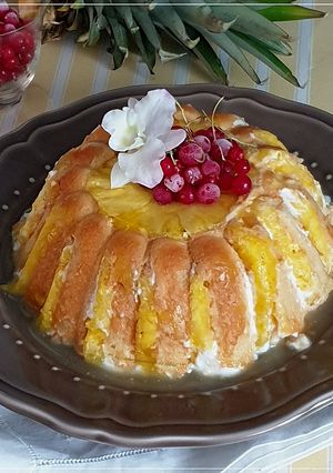 Une photo de Charlotte ananas,tupperware