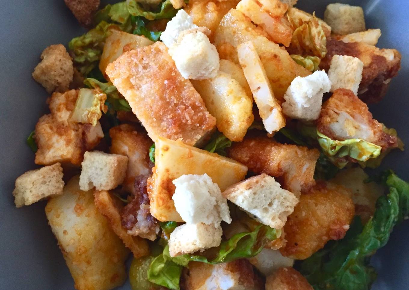 Ensalada de patata con queso