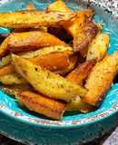 Papas y boniatos en el wok