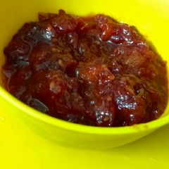A picture of Beetroot tomato Chutney.