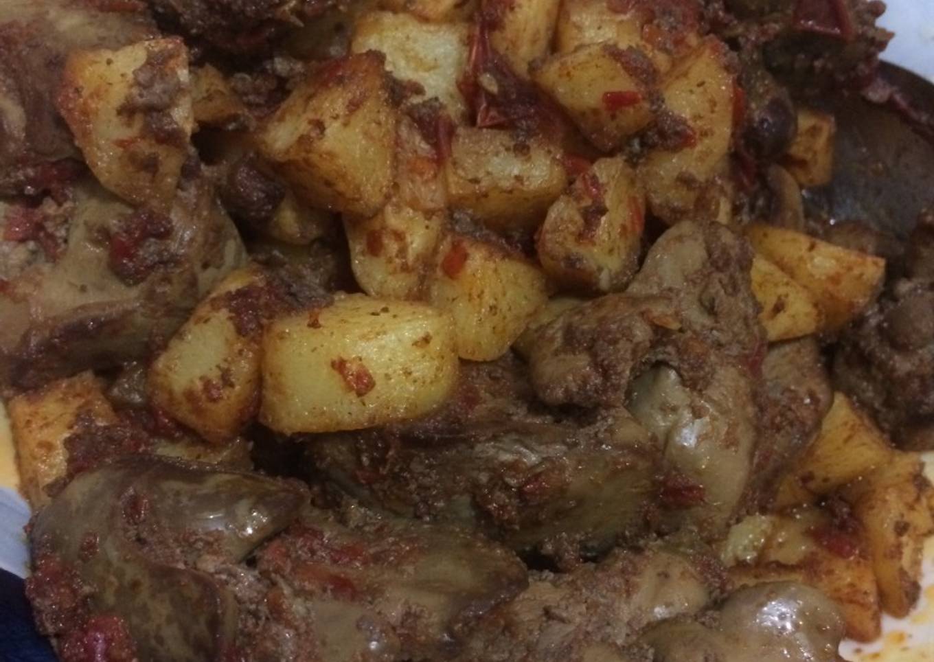 Balado ati ayam&kentang