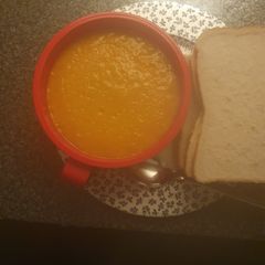 A picture of Carrot and Ginger soup.