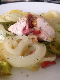 Una foto de Solomillo de pavo o cerdo relleno al horno