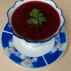 A picture of Fresh Plum Chutney🍒🌹.