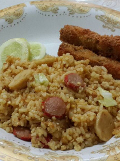 Foto resep Nasi Goreng Bakso Sosis Enak