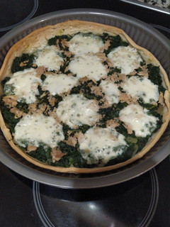 Una foto de Quiche espinacas