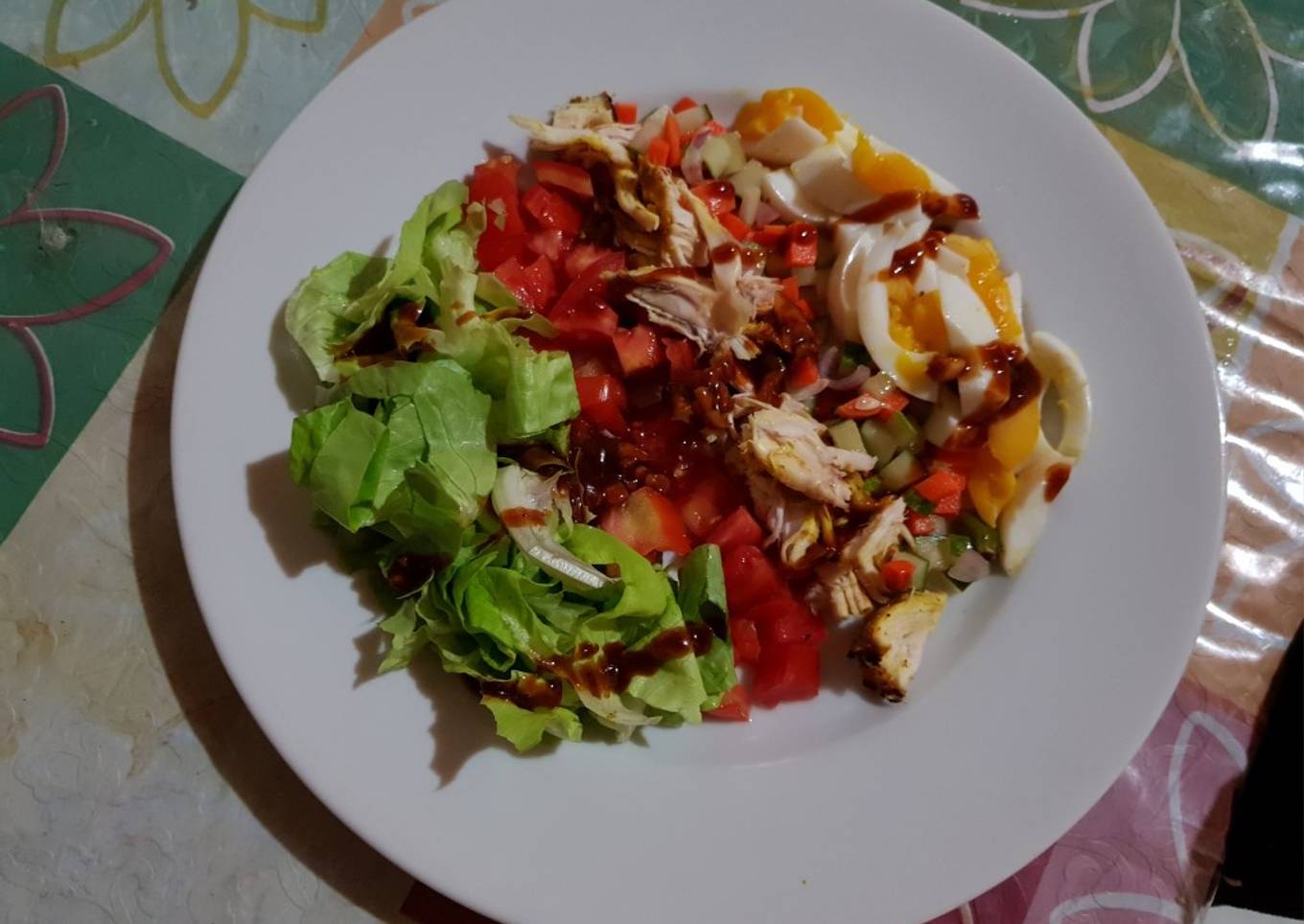 Salad with Barbeque Sauce