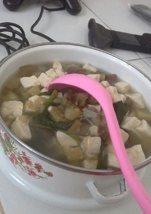 Foto resep Sayur bening tahu,terong dan kangkung