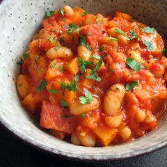 A picture of Pork Speck, Beans & Tomatoes.