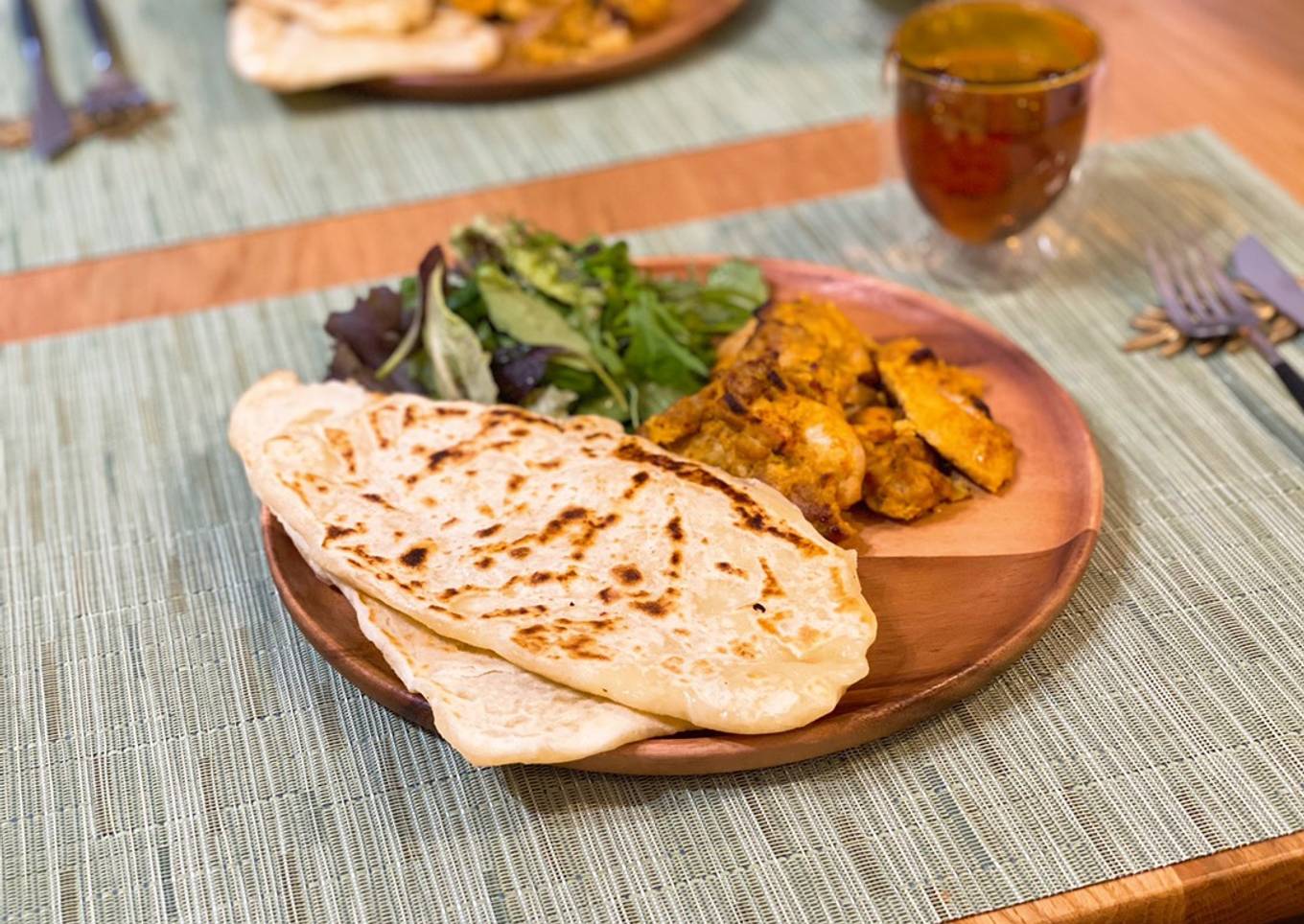 Without yeast! Plain naan bread with only 6 ingredients 🇮🇳