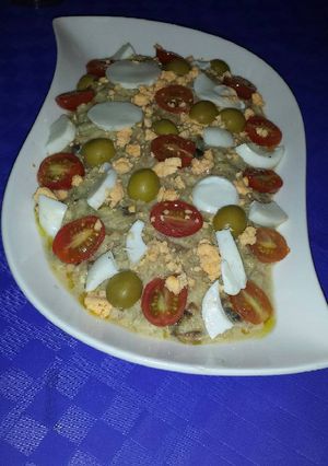 Una foto de Ensalada templada de col