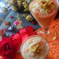 A picture of Rose Gulkand Firni.