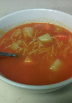 Una foto de Sopa de fideos