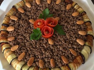 تارت مقلوبة الباذنجان