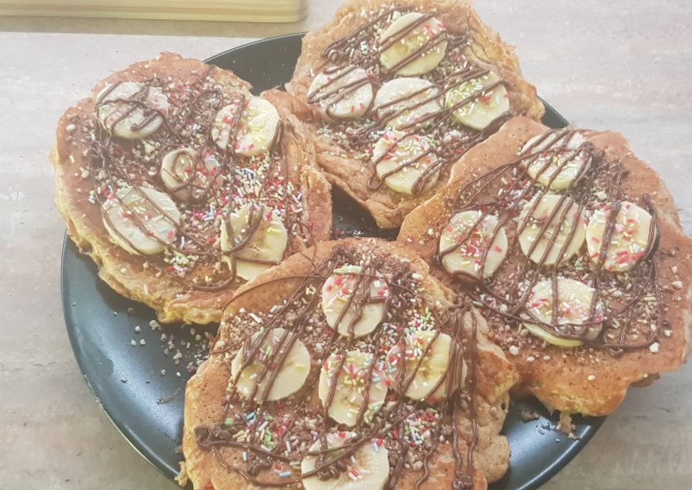 Tortitas de avena y plátano