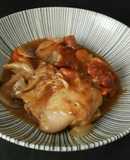 Contramuslos de pollo guisados en salsa