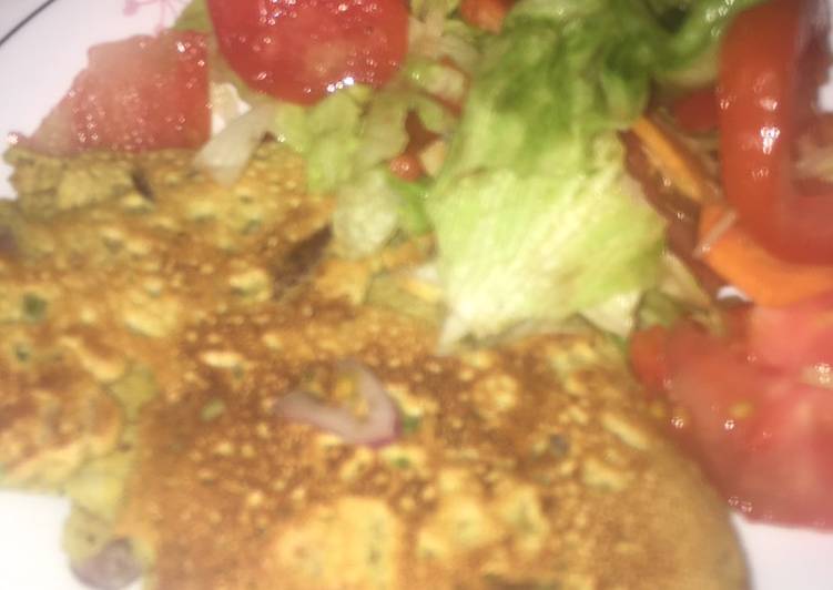 Easiest Way to Prepare Perfect Gram flour pancake with salads