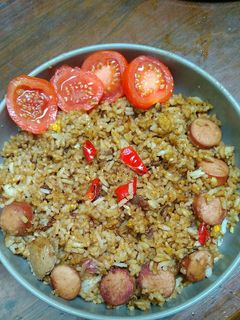 Foto resep Nasi goreng sosis bakso