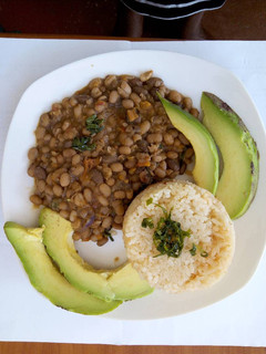 A picture of Rice with Beans stew.